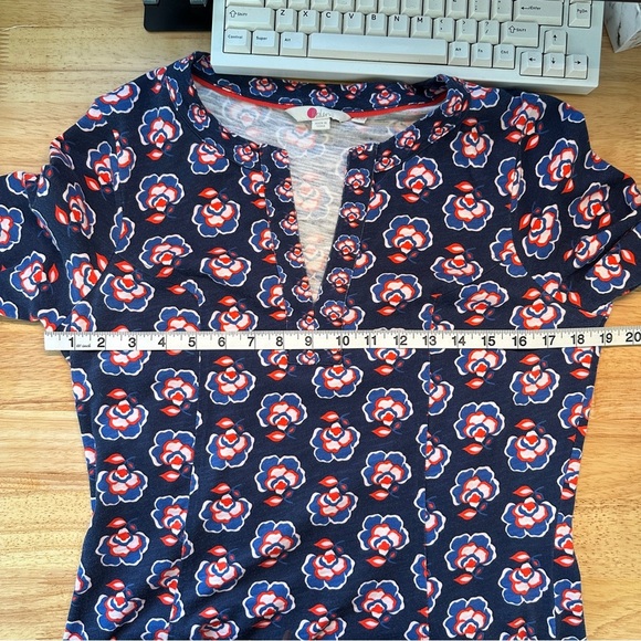 Boden Stephanie Floral Print Jersey 3/4 Sleeve Dress, Size 10R, EUC - Picture 4 of 10